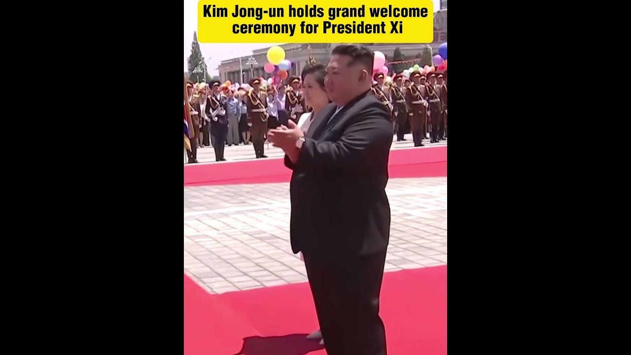 Kim Jong-un holds grand welcome ceremony for President Xi