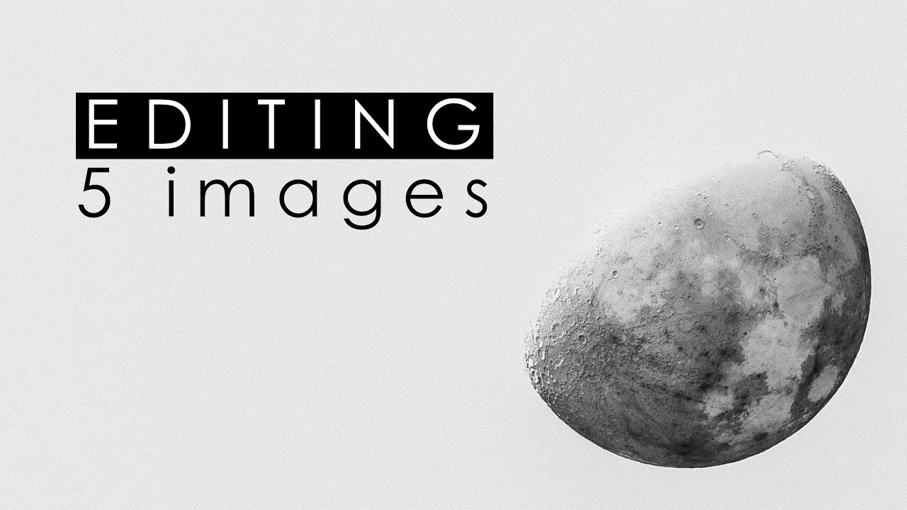 Editing 5 black and white images in Adobe Lightroom CC