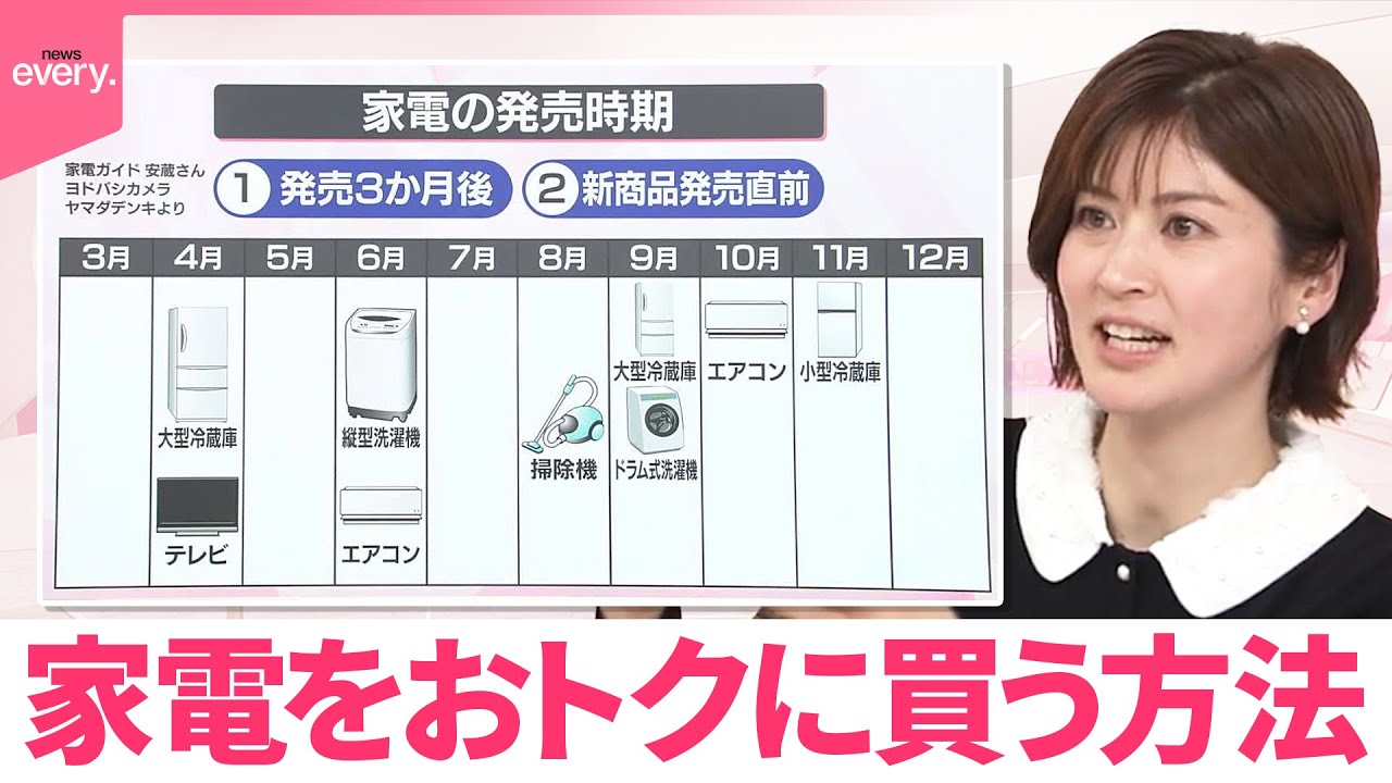 【なるほどッ！】家電をおトクに買う方法  購入時期の狙い目は？
