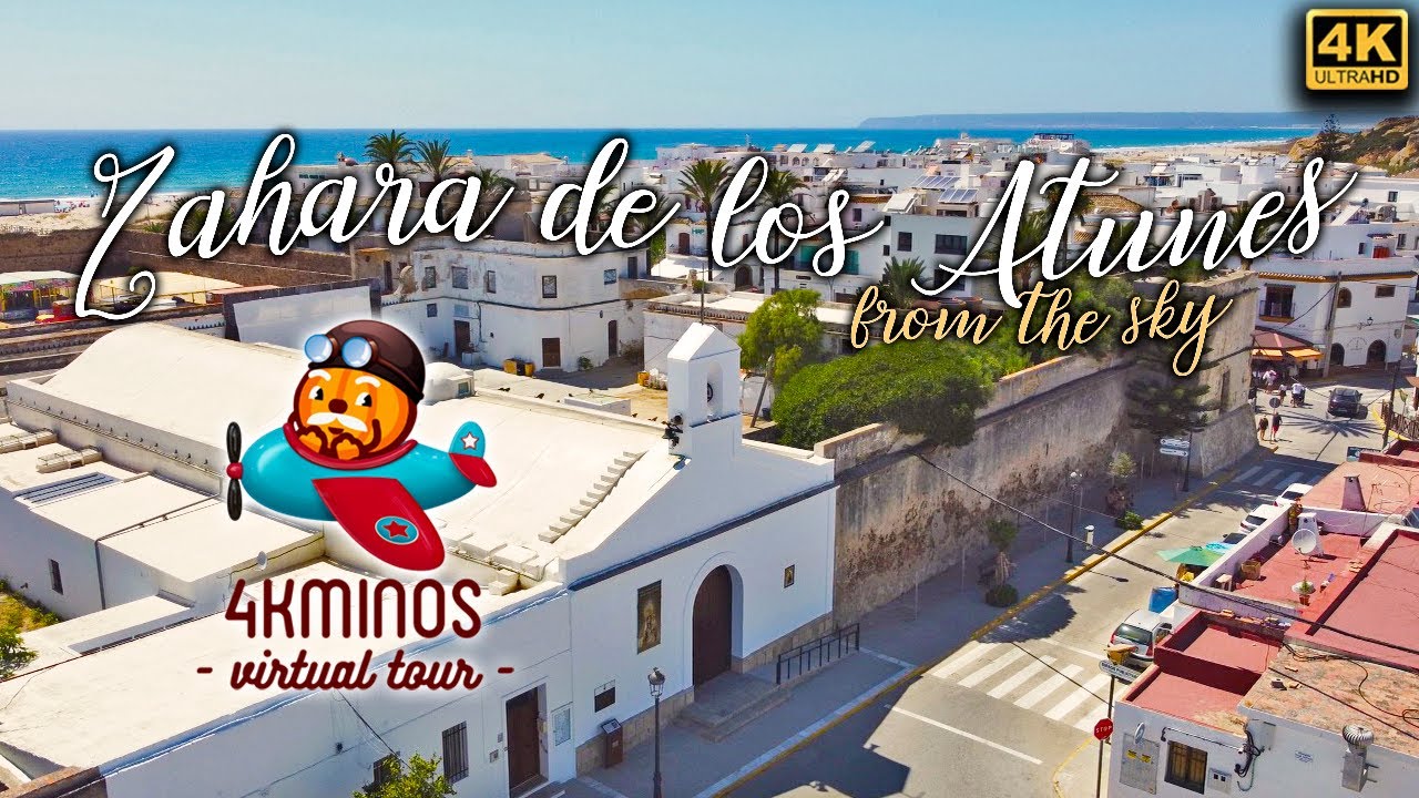 🛩️ Zahara de los Atunes from the Sky - 4K (Drone 2021) - Flying Virtual Tour Spain