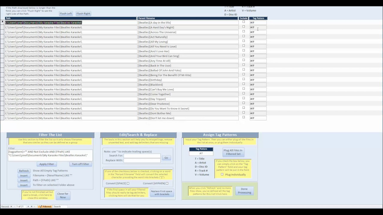 Karaoke File Name Fixer (Batch Rename Karaoke Files) - Quick Start Tutorial