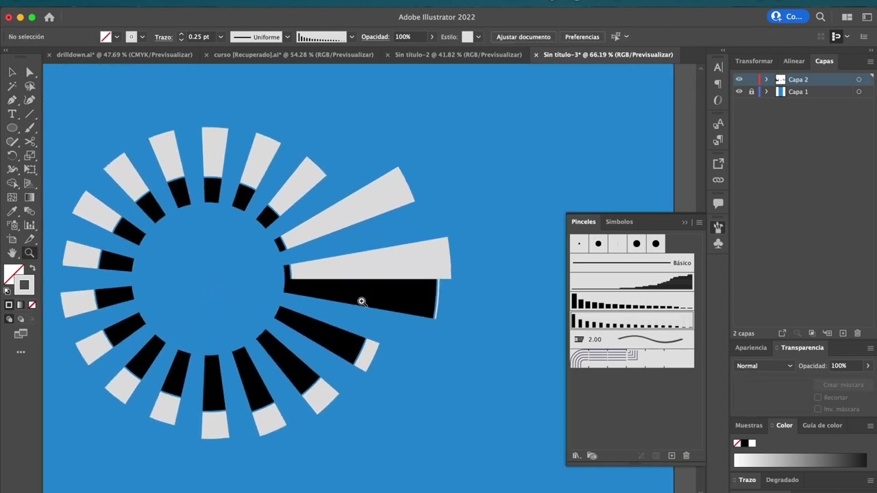 How to create a radial column chart? It’s easy, only using illustrator 👍🏻