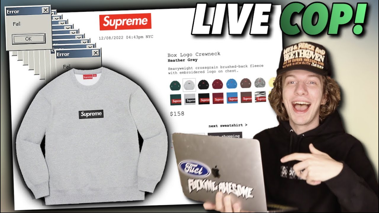 DID WE COP THE BOX LOGO? Supreme Live Cop (Box Logo Crewneck)