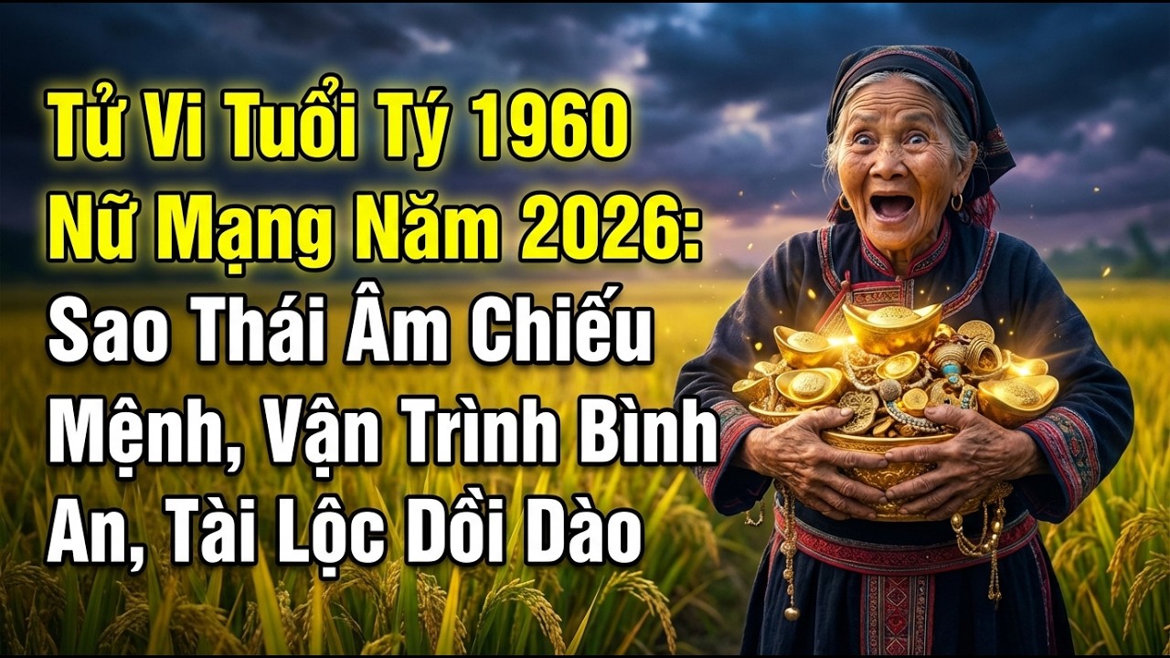 Tử Vi Tuổi Tý 1960 Nữ Mạng Năm 2026: Sao Thái Âm Chiếu Mệnh, Vận Trình Bình An, Tài Lộc Dồi Dào