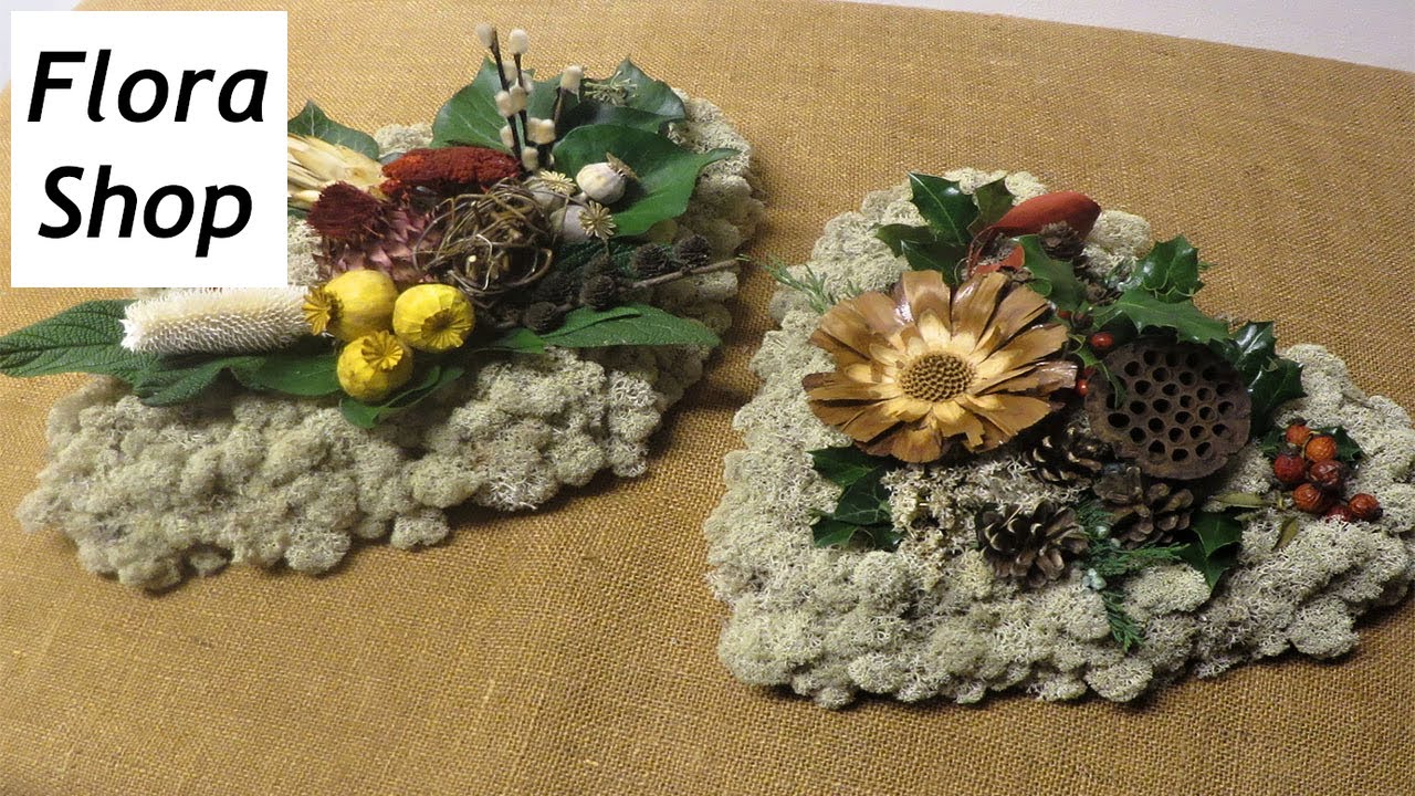 Trauerfloristik: Allerheiligengesteck mit Islandmoos selber machen ❁ Deko Ideen mit Flora-Shop