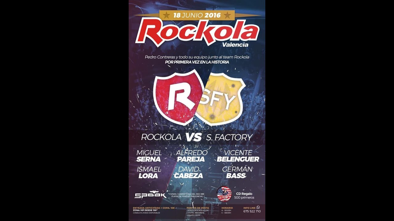 ROCKOLA MISLATA Cd Promo Rockola Vs Sound Factory (18-06-2016) Dj Miguel Serna