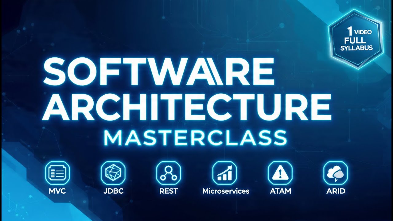 Software Architecture Full Course in 1 Video⚡Models, Patterns, JDBC, ATAM, ARID | Exam + Interview