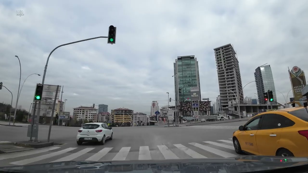 ANKARA Caddeleri | Başkent'te 4K Araba Sürüş Turu