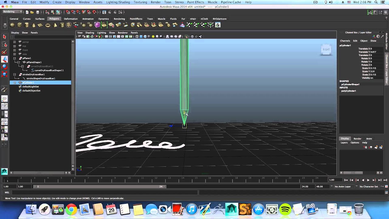 Maya animation Tutorial- writing pen animation