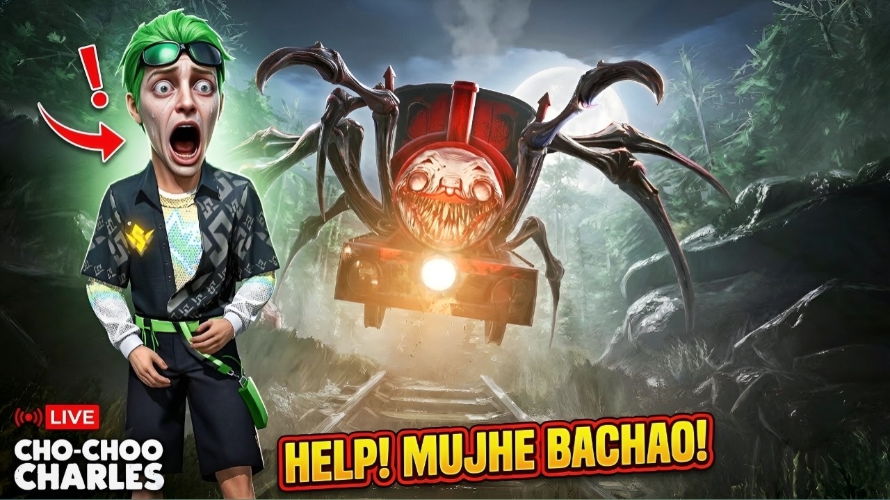 THE SCARIEST TRAIN RIDE! Choo-Choo Charles LIVE Jumpscares!. #shortsfeed #shorts #gaming