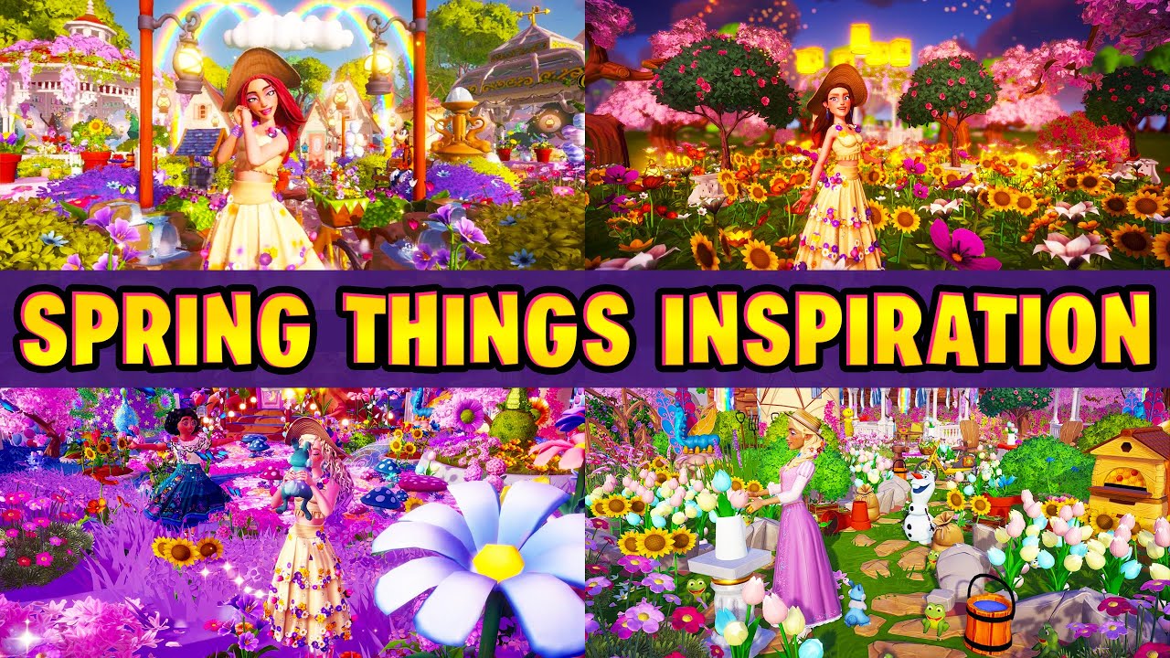 Just Spring Things Inspiration in Disney Dreamlight Valley. FLOWERS Are THE KEY!