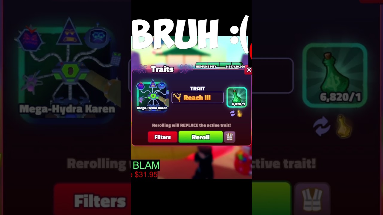 I GOT 0.01% NEPTUNES CROWN SW HYDRA KAREN in Spongebob Tower Defense