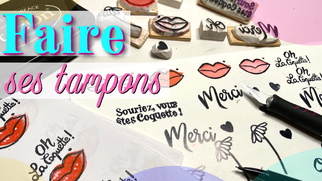 🔴Venez on fait des tampons personnalisés... avec une gomme