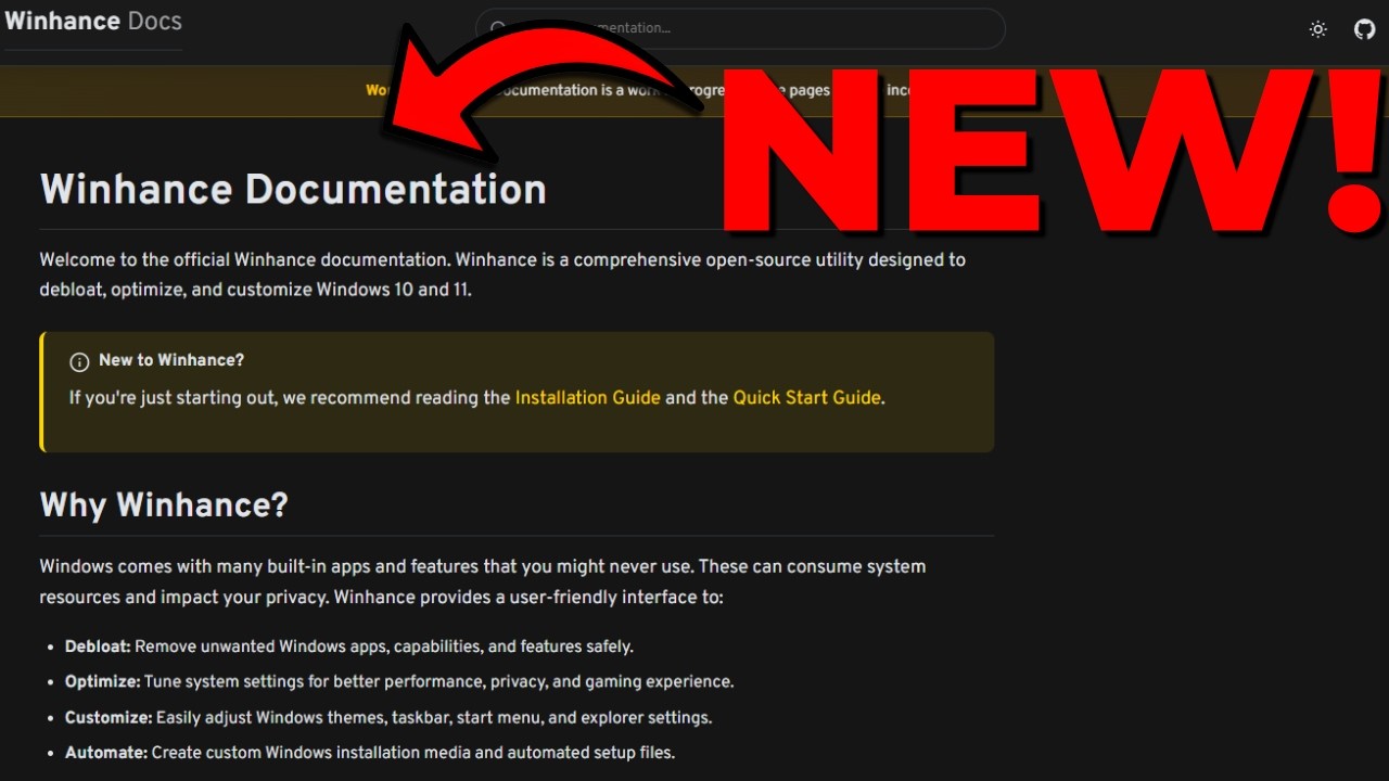 Przedstawiamy Winhance Docs &mdash; wszystko, co musisz wiedzieć o Winhance!