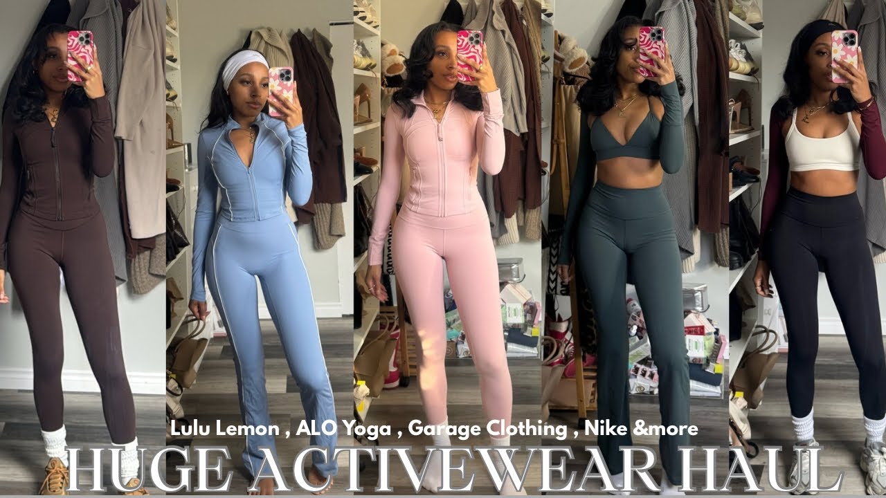 IF YOU LOOK GOOD , YOU FEEL GOOD ! HUGE ACTIVEWEAR HAUL | LULULEMON , ALO YOGA , GARAGE & MORE