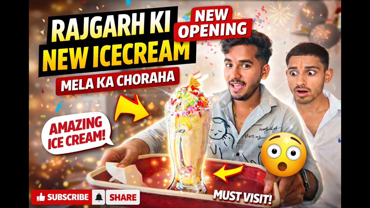 Rajgarh Mein Nayi Ice Cream Shop 😍 Krishna Icecream Rajgarh | Full Visit #viral #vlog