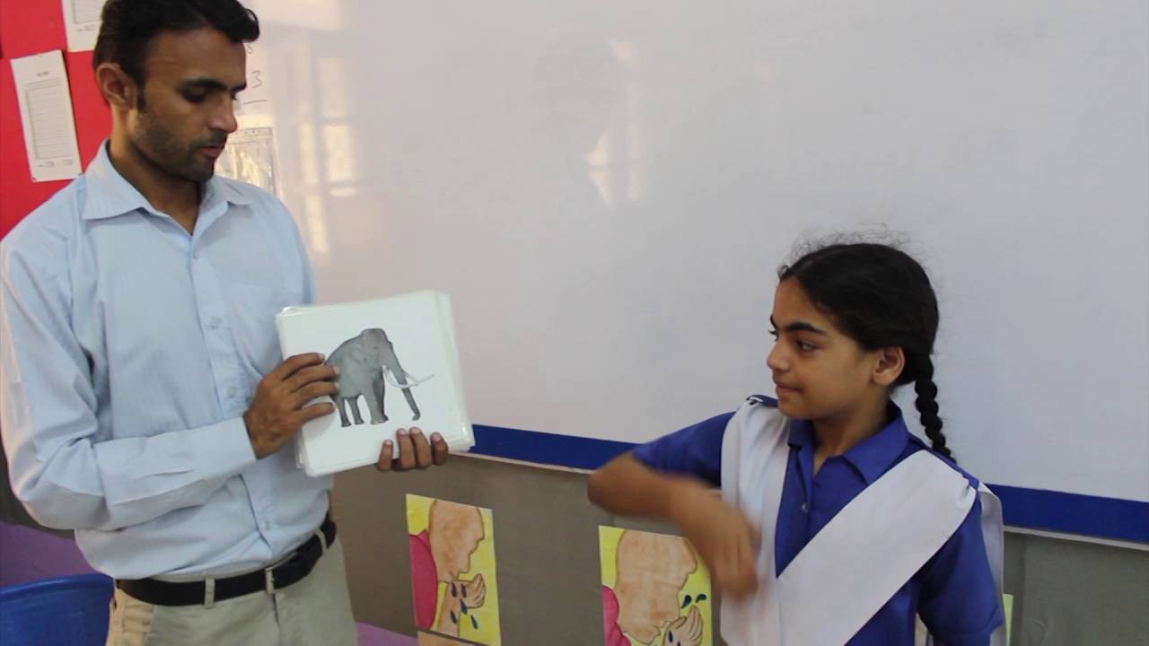 Flash Cards in use at The Deaf Reach Schools