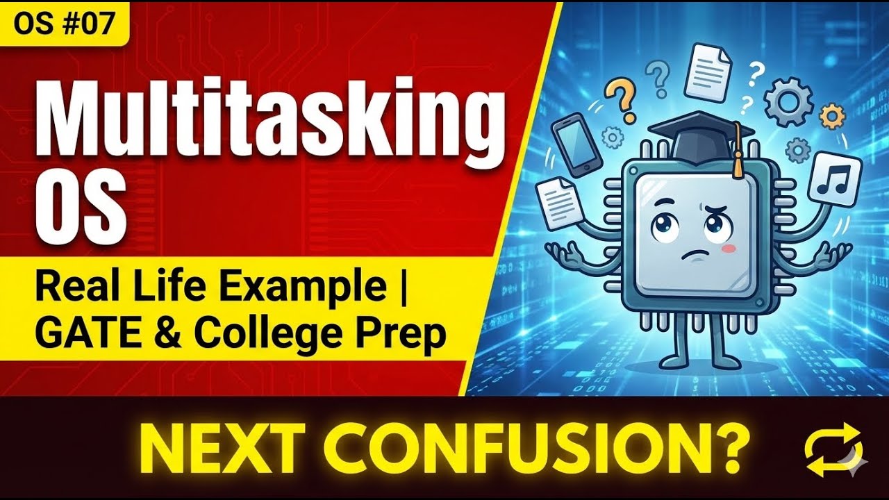 Multitasking Operating System Explained | Real Life Example | OS for GATE & College