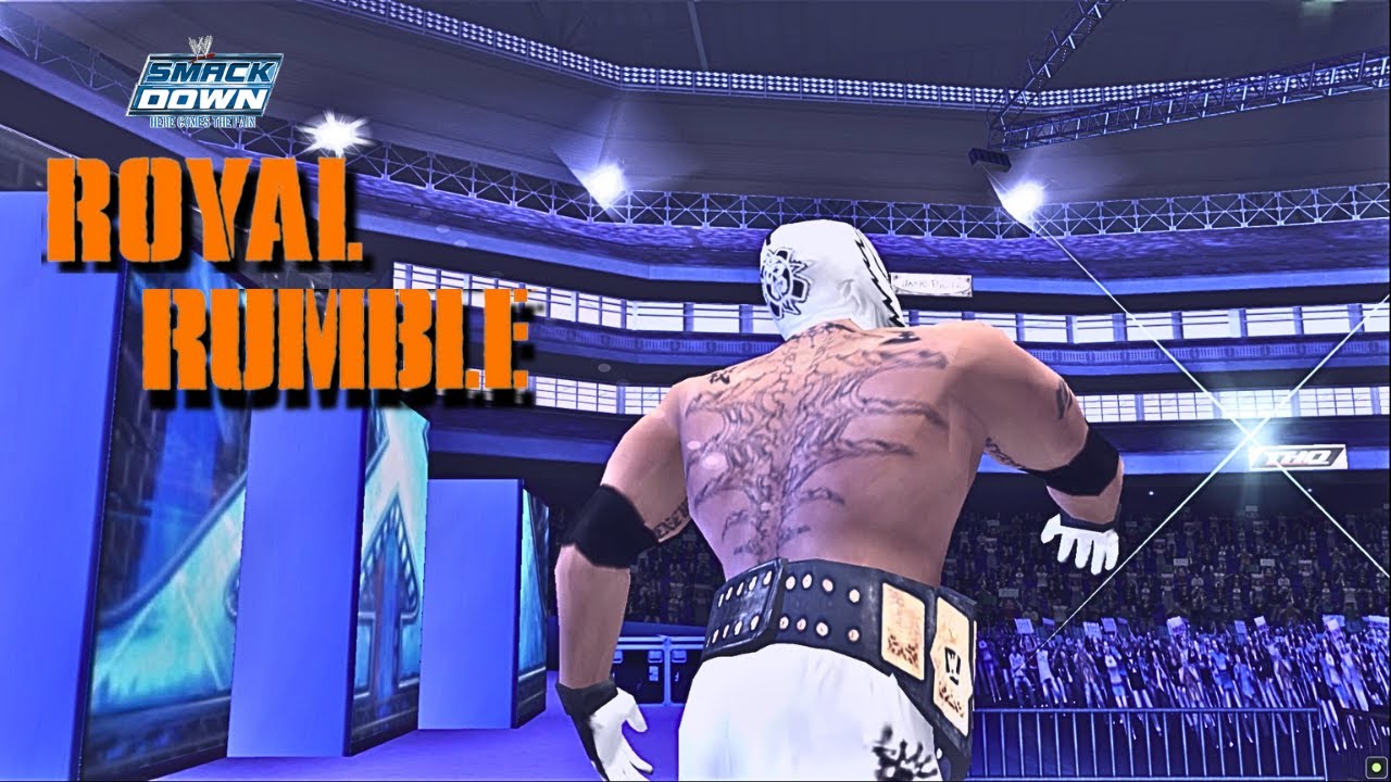 Royal Rumble Playing as Rey Mysterio 1st Entry Full Match Smackdown! Difficulty WWE Smackdown HCTP !