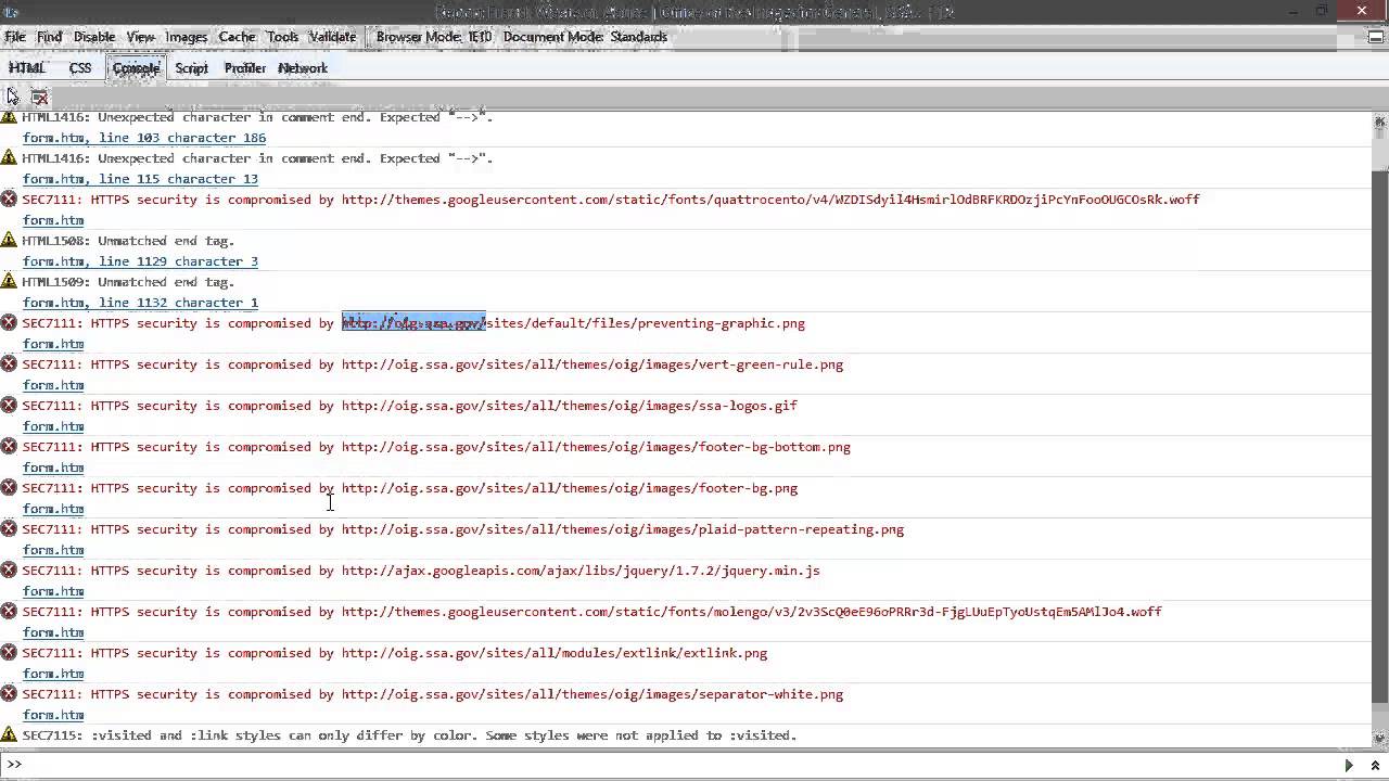 Understanding the risk of mixed content warnings