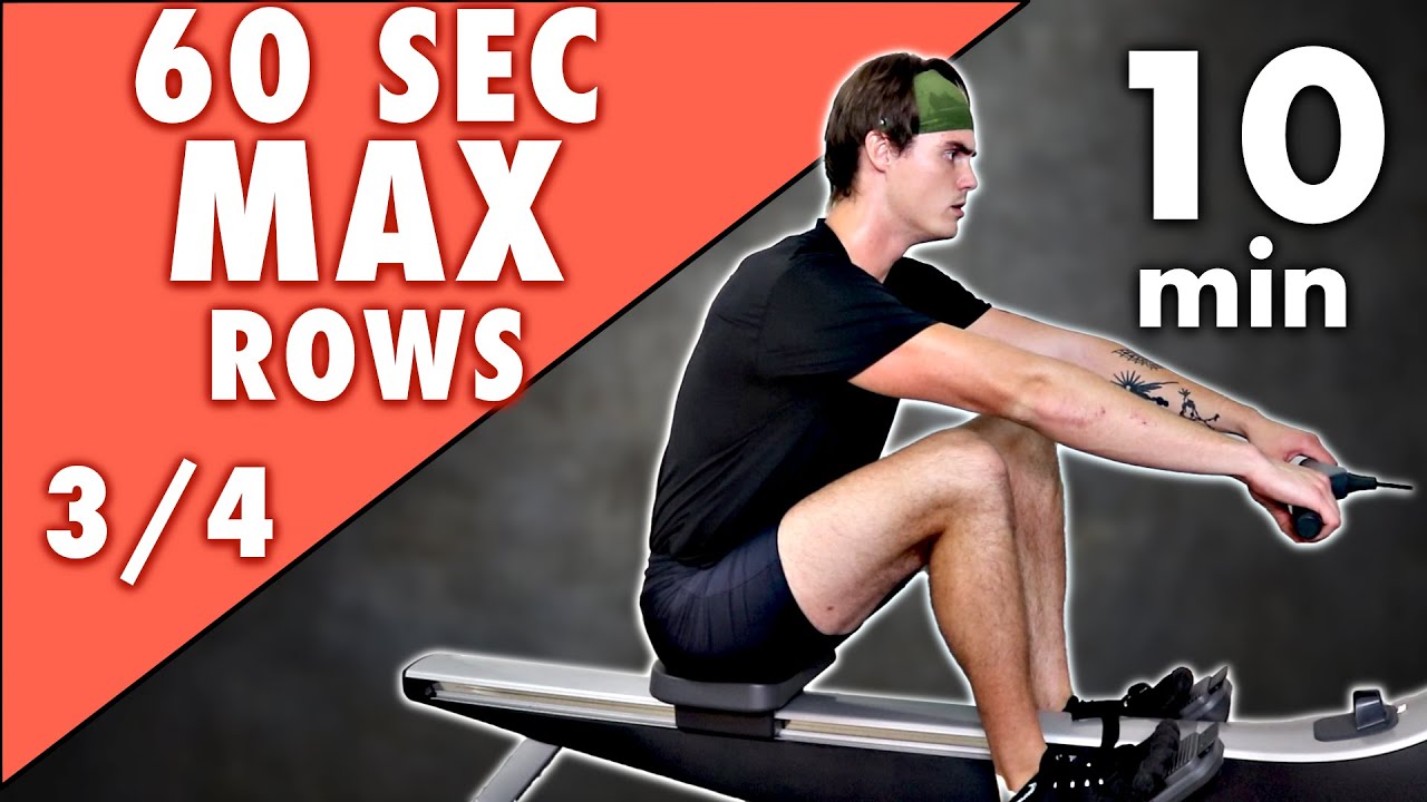 60-Second Max Effort Progressive HIIT Rowing Workout (3 of 4)