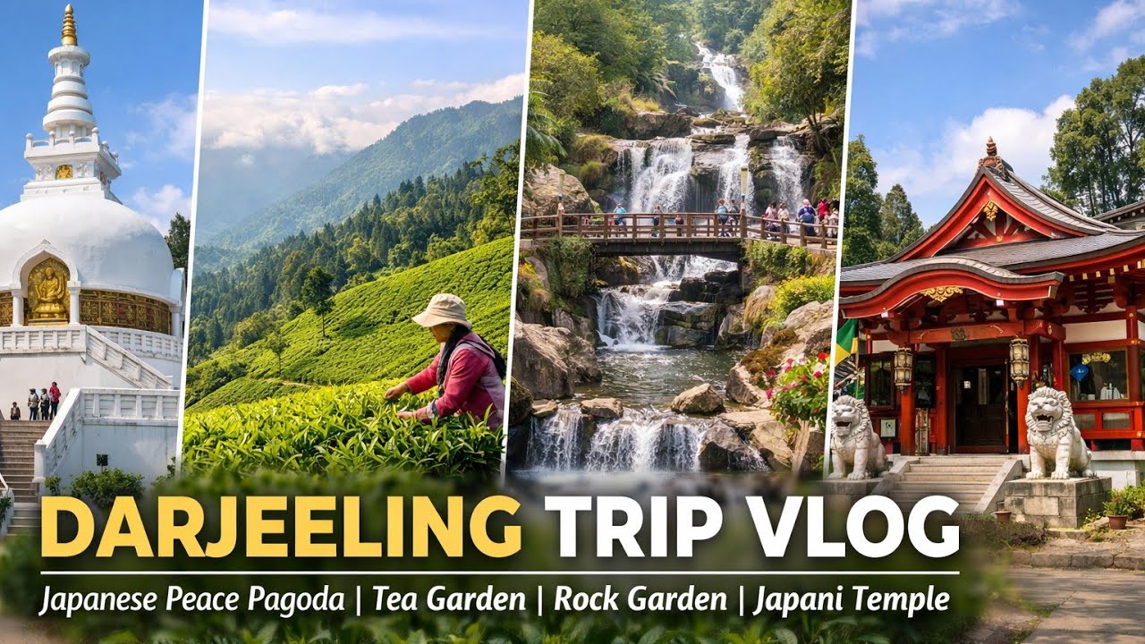 Darjeeling Trip Vlog | Japanese Peace Pagoda | Tea Garden | Rock Garden | Japani Temple