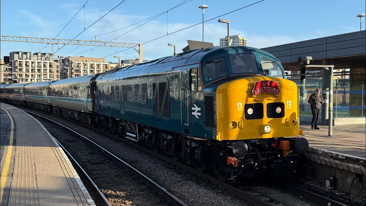 BR Class 45 no. 45118 &lsquo;The Royal Artilleryman&rsquo; departs Stratford hauling &lsquo;The Peak Blinder&rsquo;
