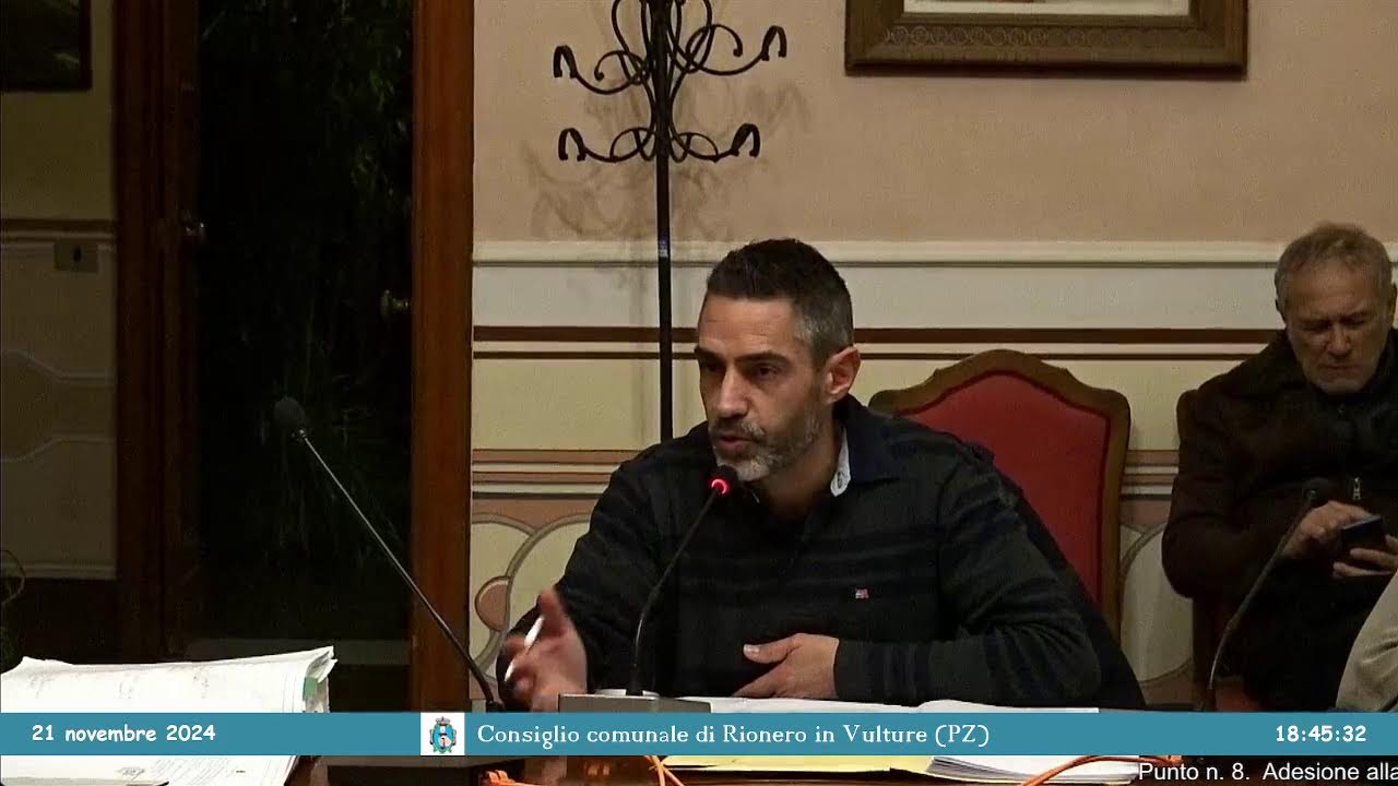 Consiglio Comunale di Rionero in Vulture (PZ) del 21-11-2024