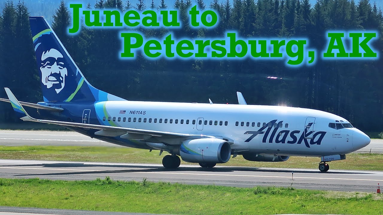 Full Flight: Alaska Airlines B737-700 Juneau to Petersburg, AK (JNU-PSG)