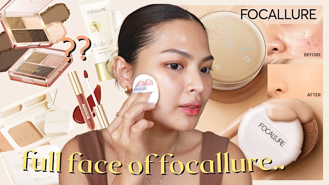 MAKE-UP FOR AS LOW AS P120?? 🤔FULL FACE OF NEW FOCALLURE MAKEUP (Review + Wear Test)