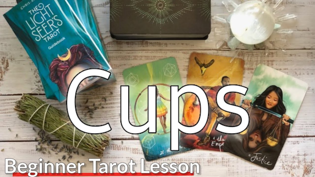 Tarot Tutorial For Beginners 📚 • CUPS • (LIGHT SEER'S TAROT DECK) + GIVEAWAY 🧚🏽‍♀️