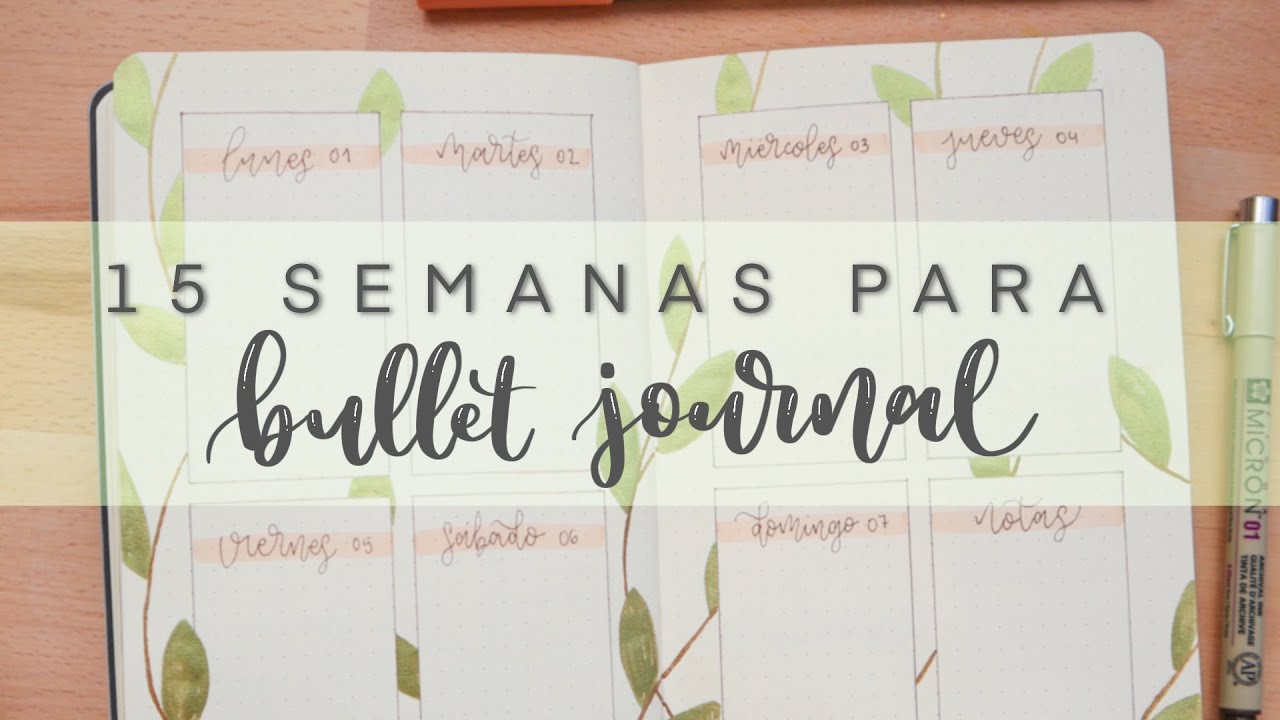 15 Ideas de SEMANAS FÁCILES para tu BULLET JOURNAL ✨