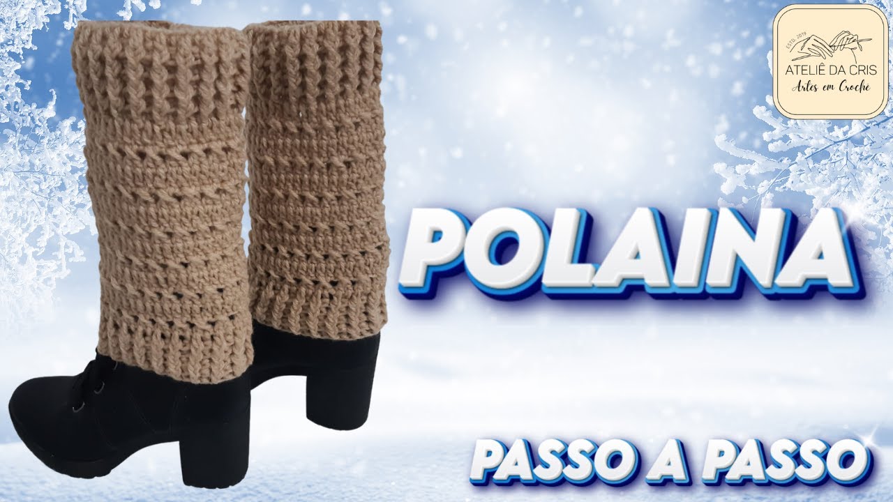 ✅ POLAINA DE CROCHÊ - PARA INICIANTES   |   LINDA, FÁCIL E RÁPIDA - PASSO A PASSO