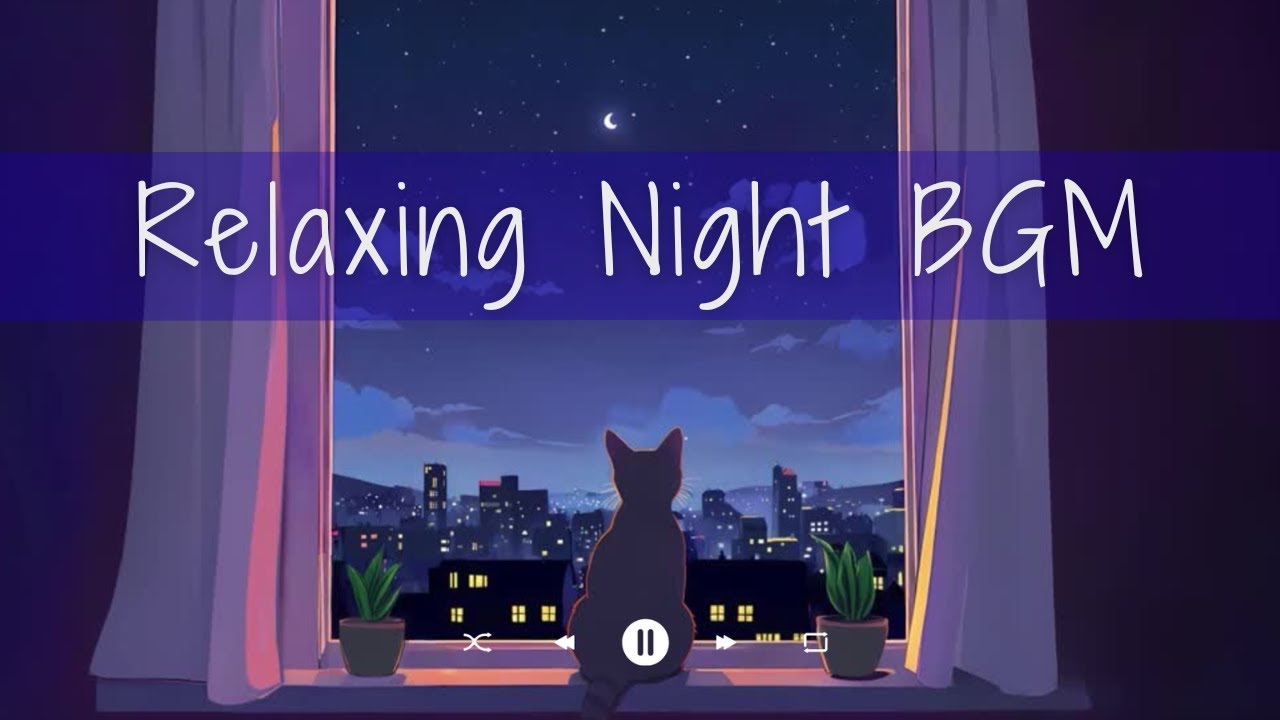 夜空を眺める猫｜Relaxing Night BGM - Lo-fi for Sleep and Peaceful Time (A Cat Gazing at the Night Sky)
