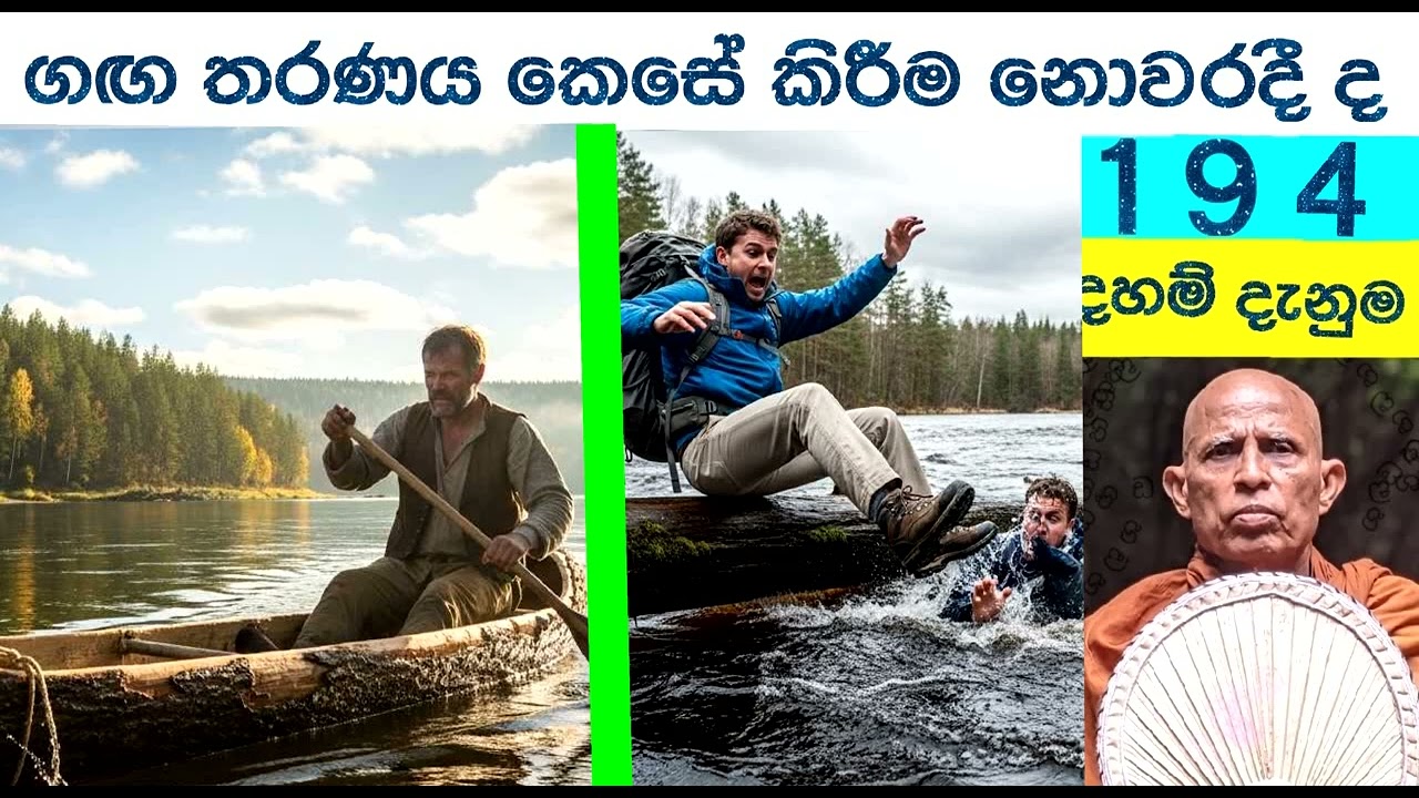 194    දහම් දැනුම  සංසාරය නම් සැඩපහර ජය ගත යුත්තේ නිවැරදි  ප්‍රතිපදාමාර්ගයක් අනුගමනය කිරීමෙන් පමණි.