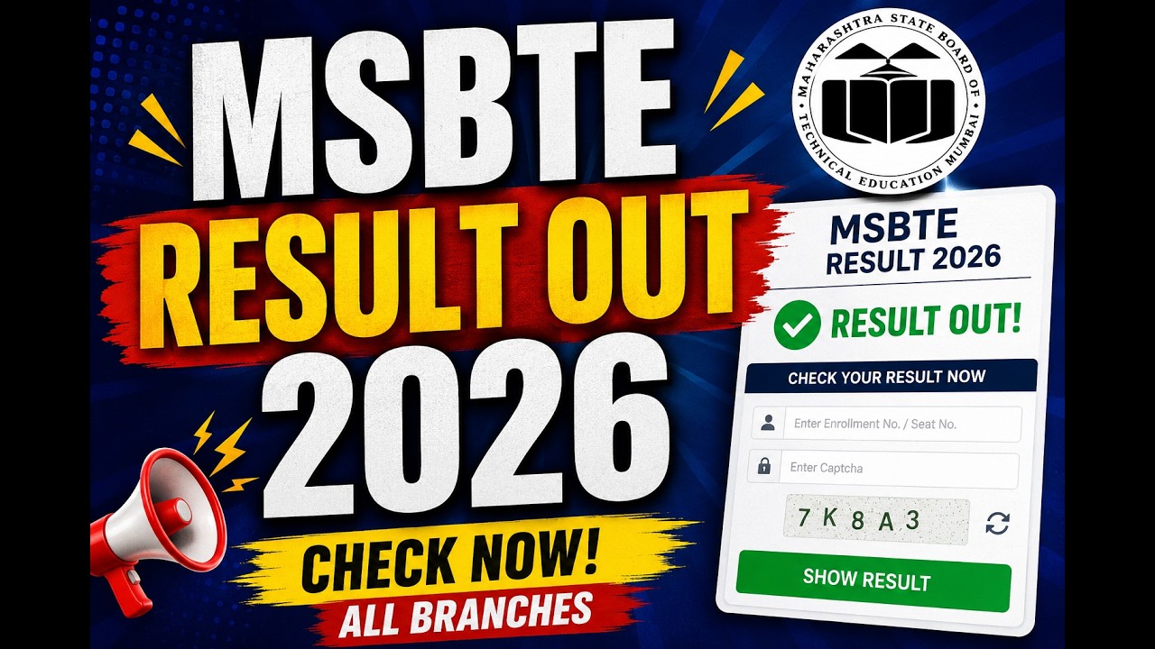 MSBTE Result 2026 Finally Released | How to Check Result
