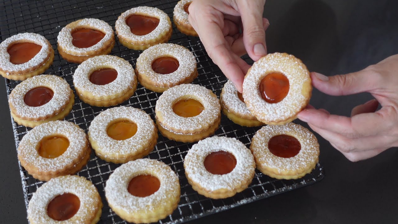 Linzer Cookies - Buttery, Jam-Filled Sandwich Cookies | Easy Christmas Recipe
