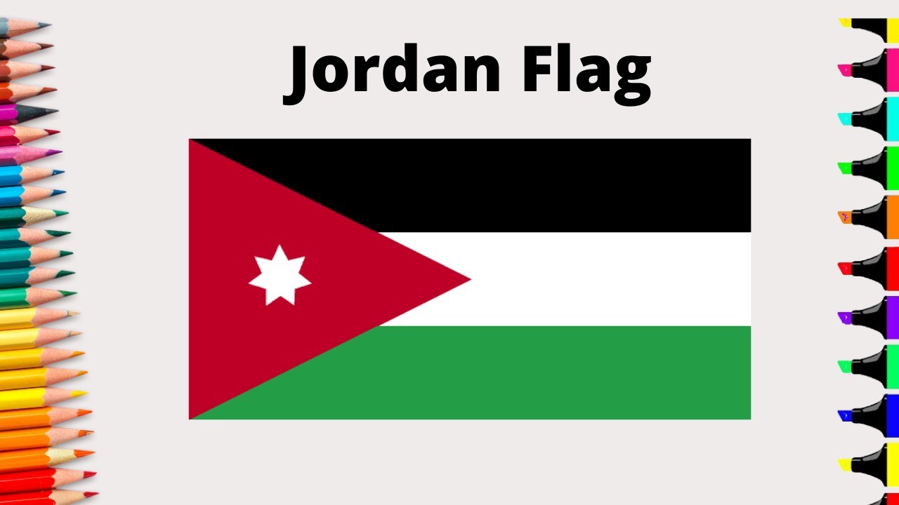 How to draw Jordan flag | Jordan Flag