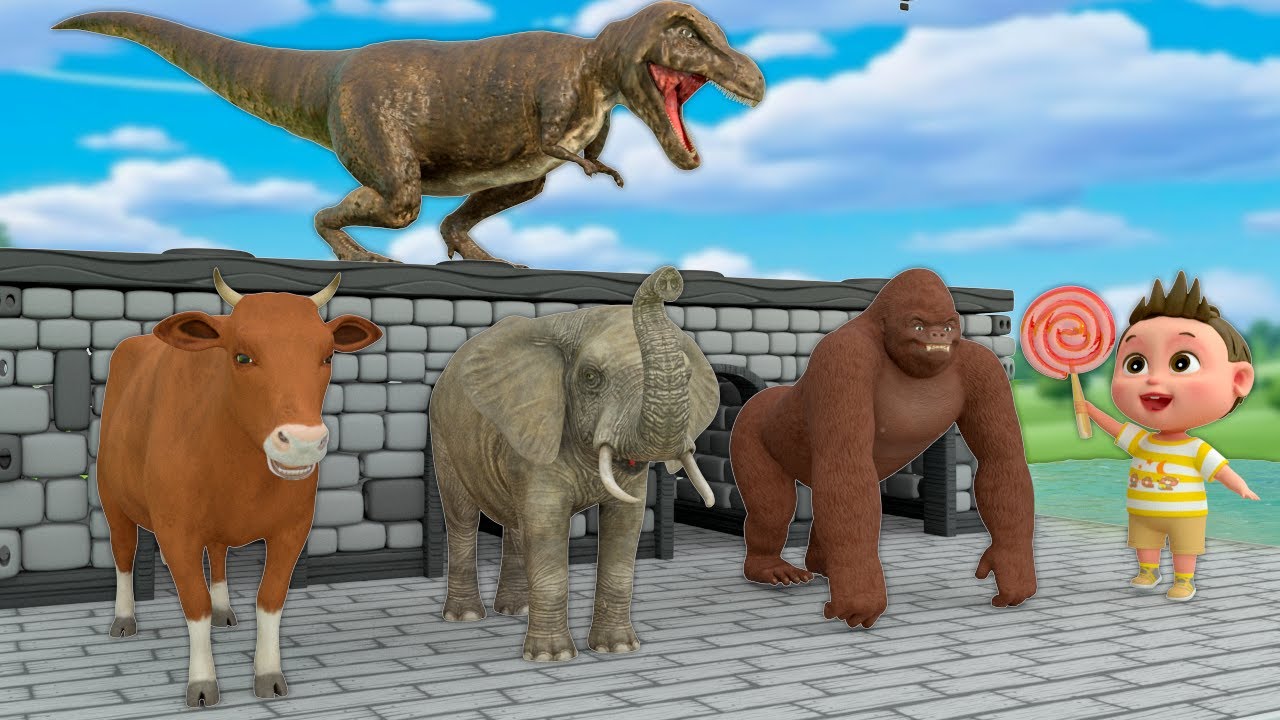 Nhạc Thiếu Nhi Remix: Chú Khủng Long, Con lợn éc, Chú khỉ con| Phim Hoạt Hình Cho Bé Học Động Vật