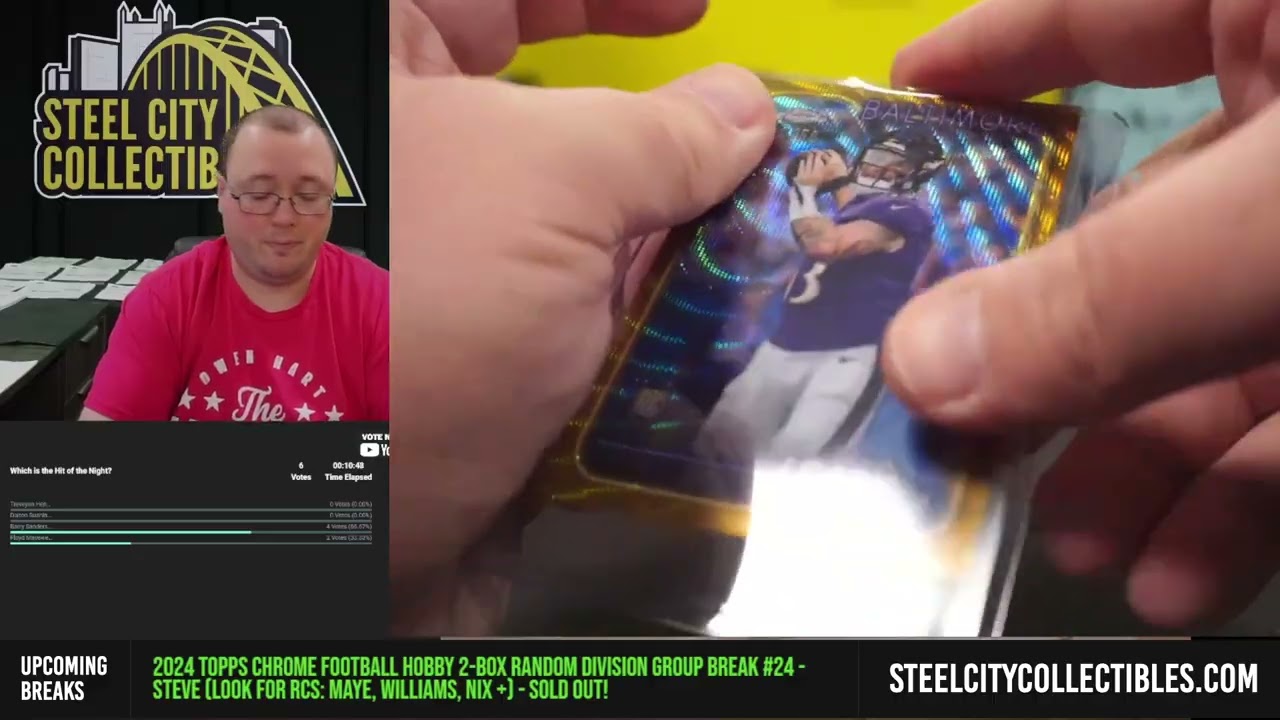 2024 Topps Chrome Football Hobby 2-Box Random Division Group Break #24 - Steve