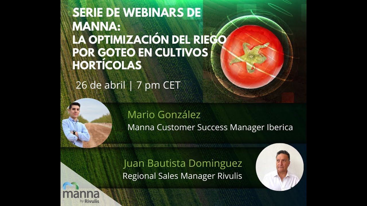 Webinar LA OPTIMIZACIÓN DEL RIEGO POR GOTEO EN CULTIVOS HORTÍCOLAS