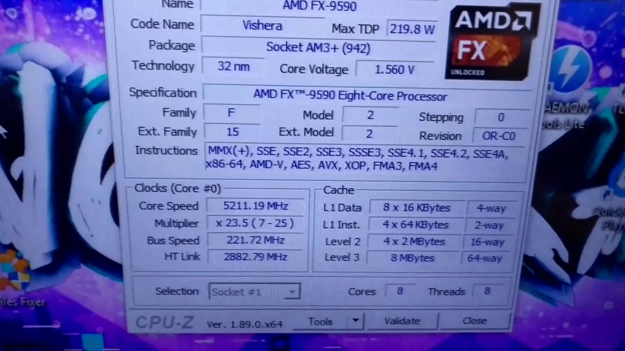 FX 9590 5.2 GHz on air Overclocking