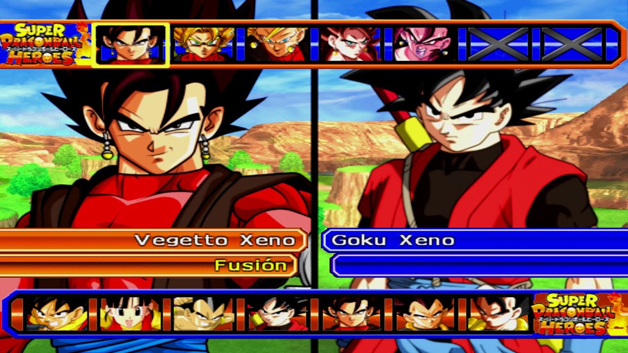 Todos los Ataques y Transformaciones de VEGETTO XENO EN ISO DBZ BT3 Dragon Ball Heroes v4