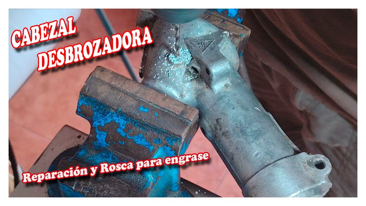 Reparación de cabezal desbrozadora Stihl FS260 | Crear rosca para engrasar + cambio rodamientos