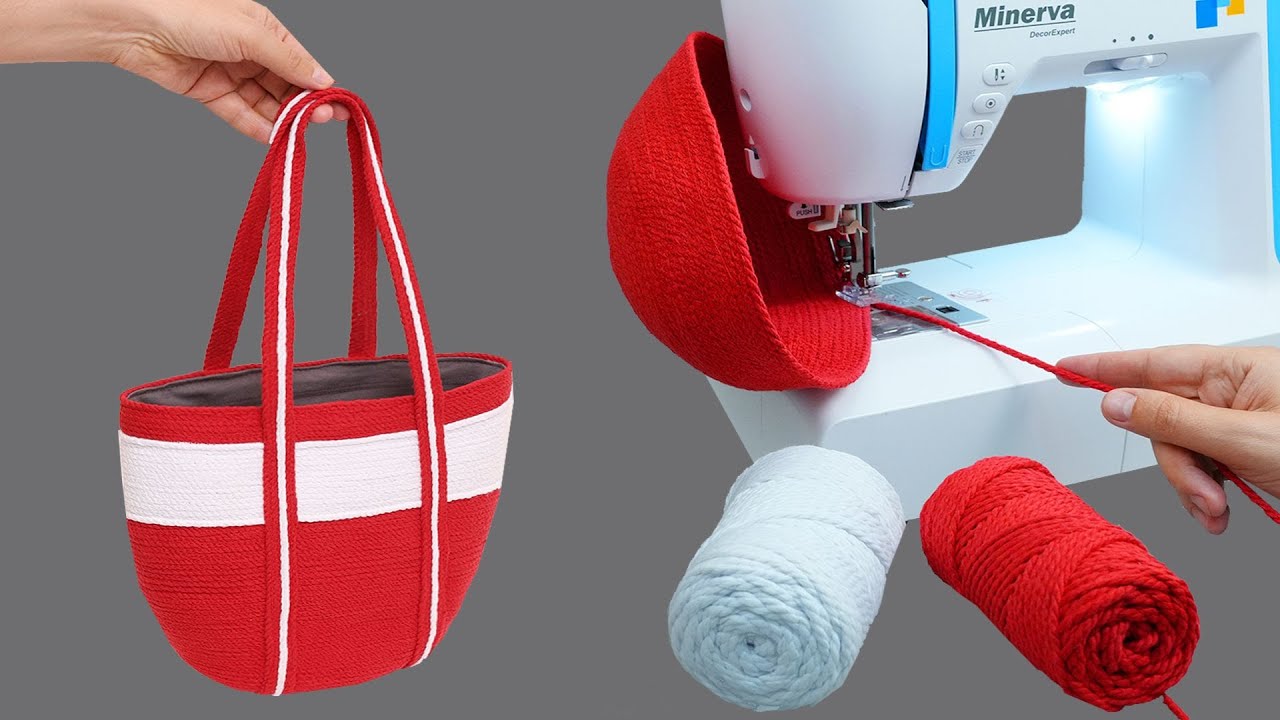 Отличный швейный трюк - как быстро и легко сшить сумку из веревки! Miarti👜✂️