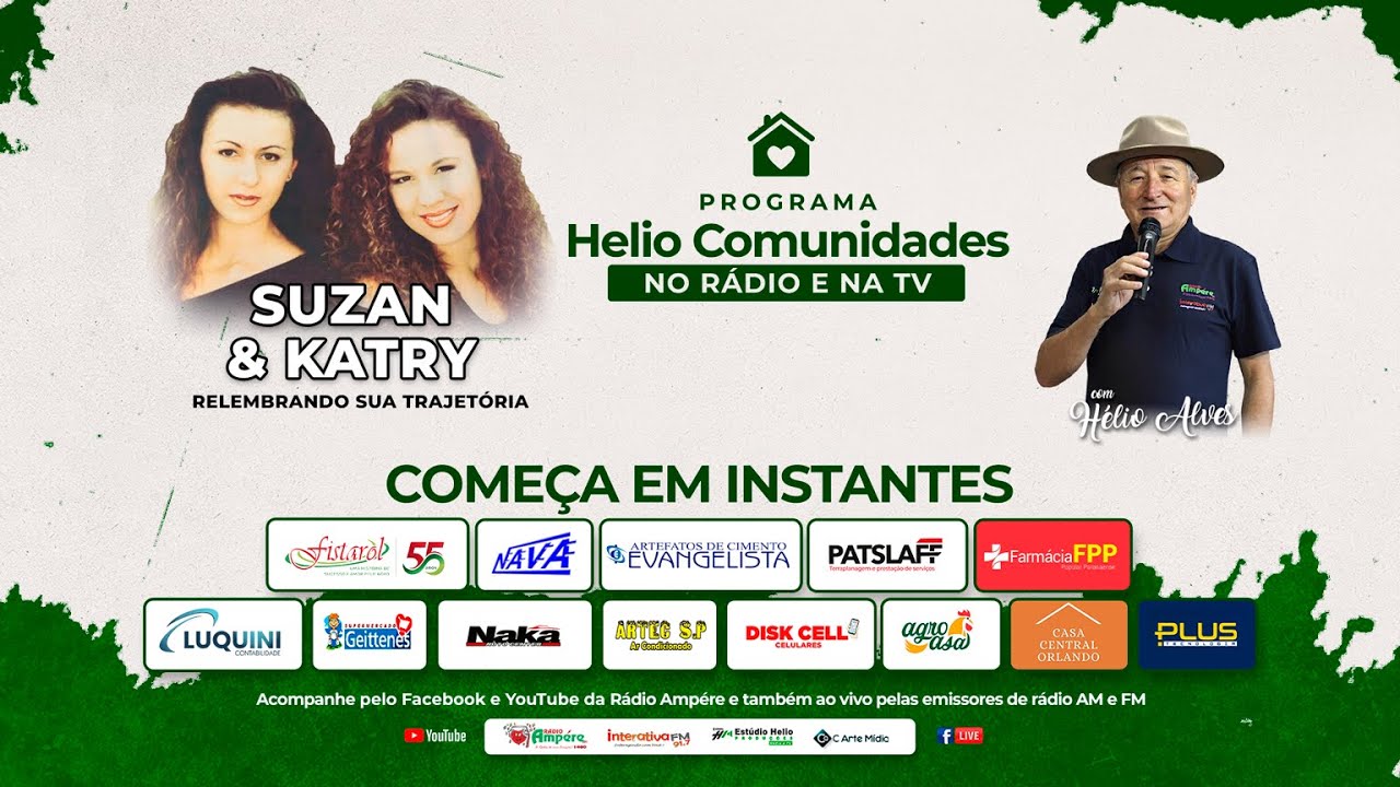 Helio Comunidades no Rádio e na TV - 25/01/26 - Suzan e Katry