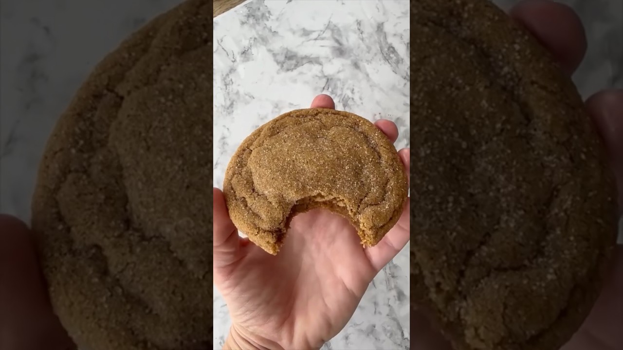 The SOFTEST gingersnap cookies! #bakingathome #ginger #cookies