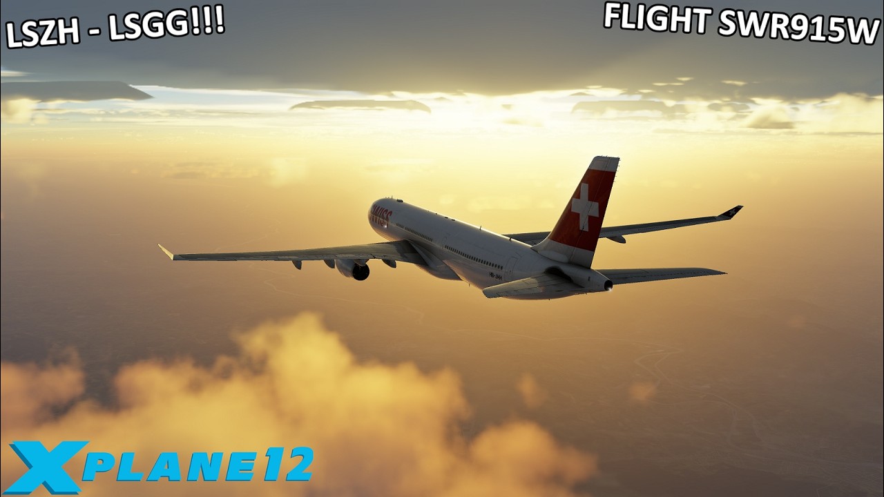 X-Plane 12!!!! | Swiss Air Flight SWR915W | Zurich to Geneva (LSZH-LSGG)