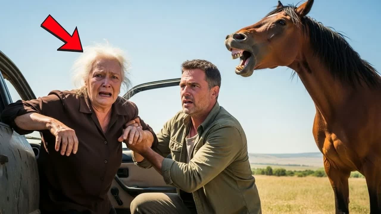 SEU PRÓPRIO FILHO A JOGOU PARA FORA DO CARRO... MAS UM CAVALO APARECEU COMO SUA SALVAÇÃO.