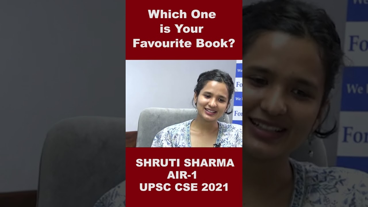 Which one is Your Favourite Book ? | Shruti Sharma | AIR-1 | UPSC CSE 2021 #shorts